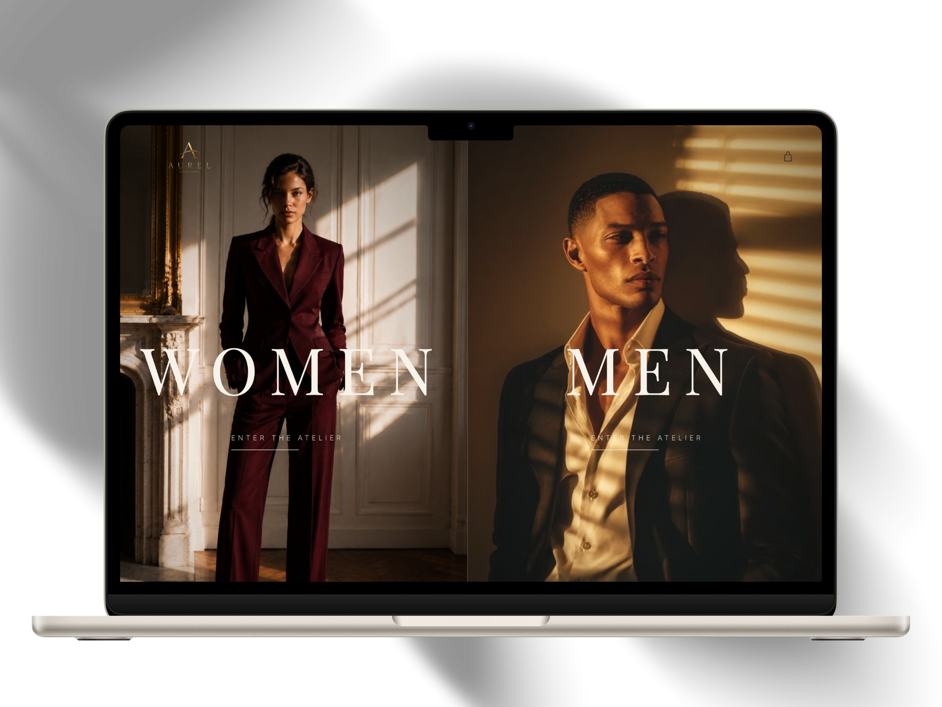 Aurel neue Website auf einem MacBook